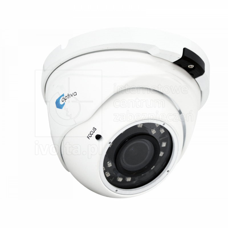 Kamera Multi-HD typu domed, 2Mpix, ob. 2.8-12mm, IR 30m, biała, IP66 VOHDX973 OPTIVA2B