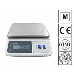 Waga kontrolna CAS PR2N-15 CD LCD (w/RS232/USB), biała obudowa