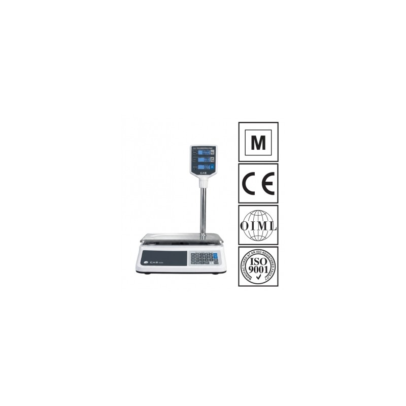 Waga kalkulacyjna CAS PR2N-15CP LCD biała obudowa