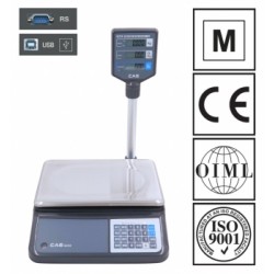 Waga kalkulacyjna CAS PR2N-15CP LCD (w/RS232/USB), czarna obudowa