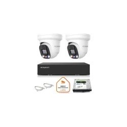 Zestaw monitoringu Easycam z 2 kamerami EC-IP-D5MP40DLT 5MPx z aktywnym odstraszaniem